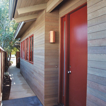 Entry Door, Faculty House, Palo Alto, CA, ENRarchitects with Topos Architects