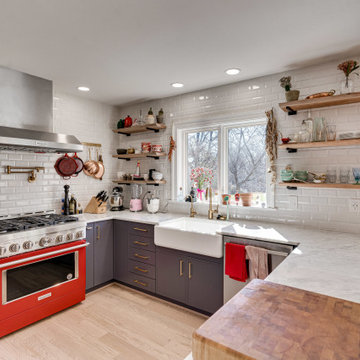 Transitional Two-Finish Kitchen & Bar Design Potomac, MD