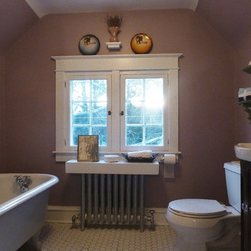 Guest Bathroom with Vintage Flair