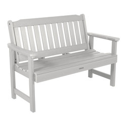 Highwood USA - Lehigh Garden Bench, White, 4' - Outdoor Benches