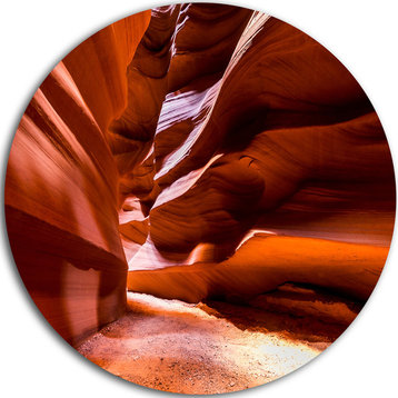 Breathtaking Antelope Canyon, Landscape Photo Round Wall Art, 11"