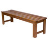 Shine Company 5' Backless Garden Bench With HYDRO-TEX, Oak Color