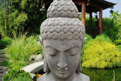 Hochwertiger Deko Buddha Kopf aus Basanit