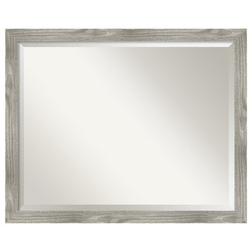 Dove Greywash Square Beveled Wall Mirror - 30.5 x 24.5 in.