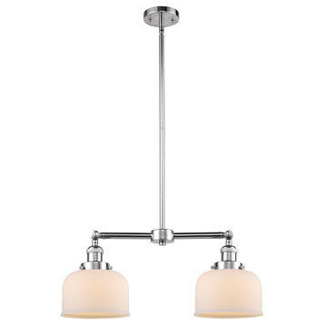 Bell 2 Light Island Light In Polished Chrome (209-Pc-G71)