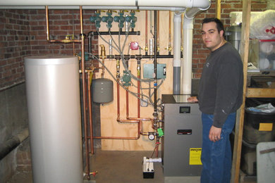 Burnham Alpine & HTP Superstor SSU 45 indirect water heater combination