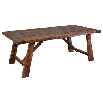 Porter Designs Kalispell Solid Sheesham Wood Dining Table - Harvest.
