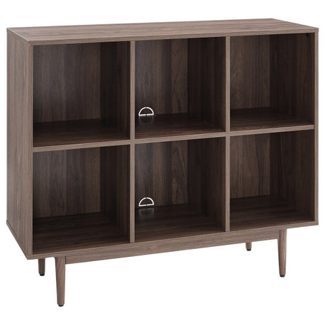 Liam 6-Cube Bookcase, Walnut