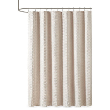 Madison Park Polyester Shower Curtain With Sand Finish MP70-6710