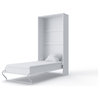 Invento Vertical Wall Bed, European Twin Size, White/White
