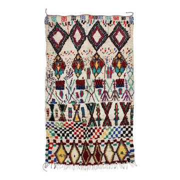 Moroccan Vintage Rug w/ Diamonds