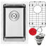 12" Undermount 18-Gauge Stainless Steel Single Bowl Kitchen and Bar Sink