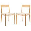 Beasley Dining Chair set of 2 White / Natural