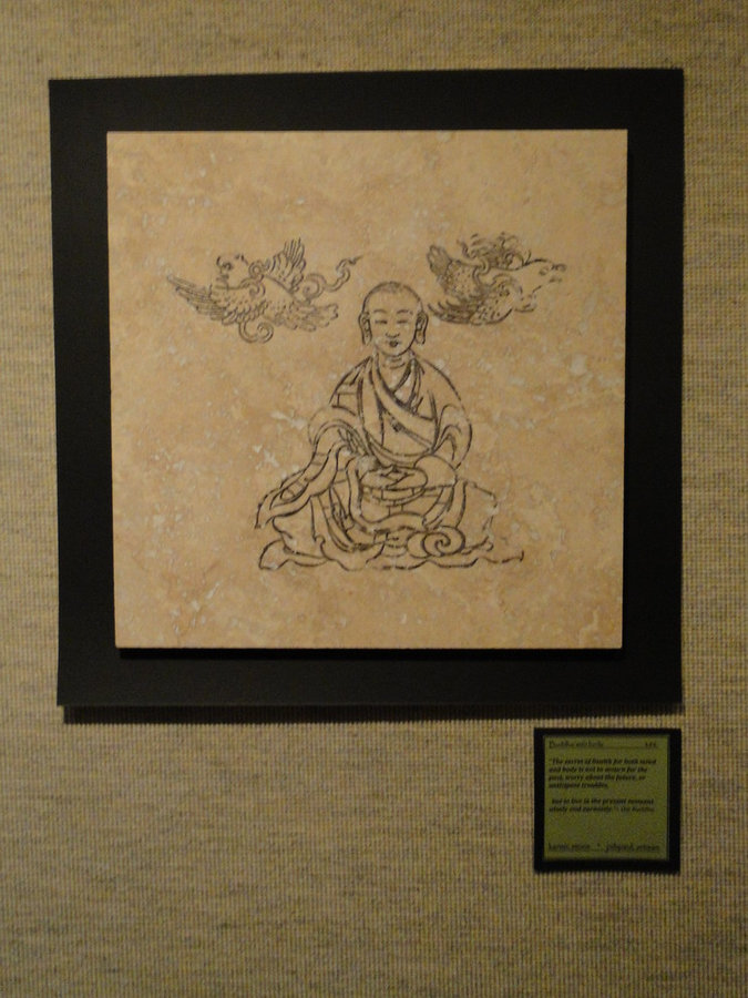 Buddha with Birds- Mind Body Spirit Collection : Marble Etching
