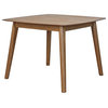 Square Mid-Century Modern Wood Dining Table in Walnut - Midcentury ...