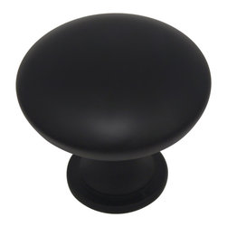 Cosmas - Cosmas 5305 Round 1/4" Diameter Cabinet Knob, Flat Black - Cabinet And Drawer Knobs
