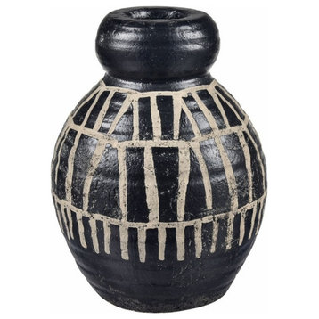 Coombe Oval - Medium Vase In Scandinavian Style-8 Inches Tall and 6 Inches Wide