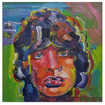 Howie Green 'Mick Jagger Portrait' Canvas Art, 18"x18"