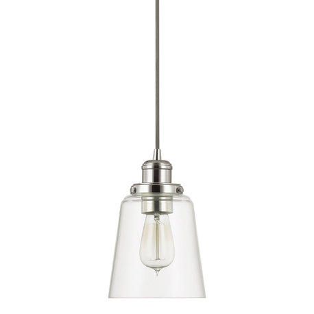 1 Light Mini-Pendant in Polished Nickel