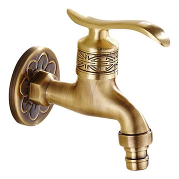 Brass Antique Faucet Washing Machine Faucet Wall Faucet Kitchen, Garden, Toilet