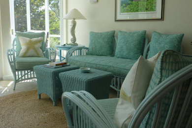 Eclectic family room photo in Boston