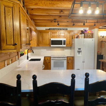 Rustic Charm With Sleek Countertop Update