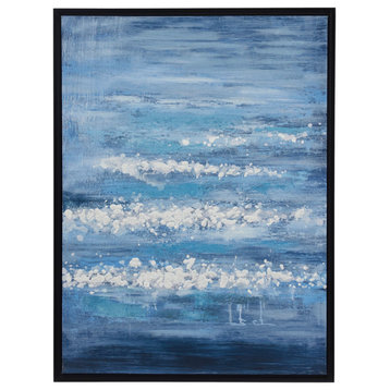 Modern Blue Canvas Framed Wall Art 561488