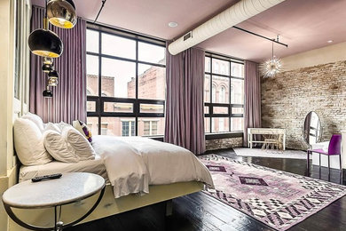 Bedroom - eclectic master bedroom idea in Nashville