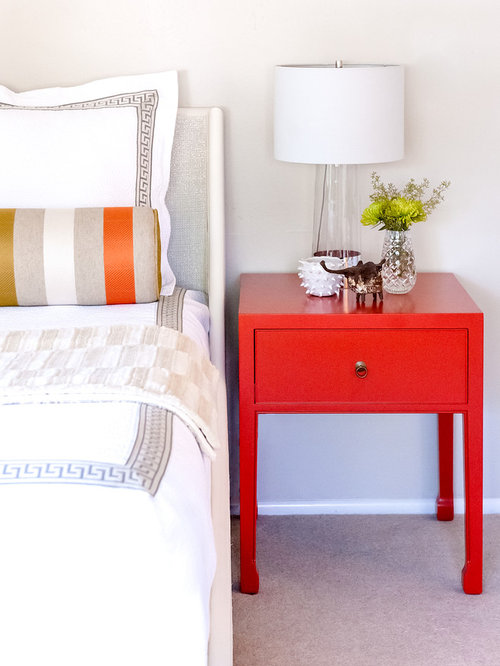 Red Bedside Table Houzz