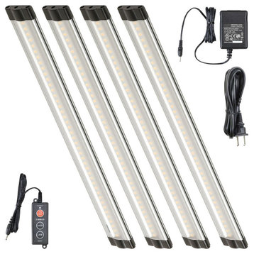 Lightkiwi X8402 12" Cool White LED Under Cabinet Lighting 4-Panel Kit