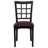 Flash Furniture Hercules Series Black Window Back Metal Chair
