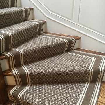 Custom Bordered Stair Runner