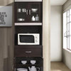 Kitchen Cabinet With 1-Drawer, Chocolate-Gray