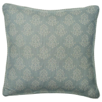 Floral Print Throw Pillow | Andrew Martin Sprig, Light Blue