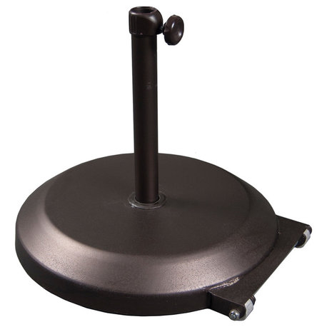 Bronze Umbrella Base With Wheels, 75 lbs