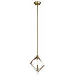 Kichler Lighting - Kichler Lighting 43053PN Layan - One Light Mini Chandelier - Glamorous in shape and style, the Layan 1 light pendant is a gem that lights up a space. The Polished Nickel and Classic Bronze finish combination shine with style, while the decorative crystal pendant sparkles.  Canopy Included: Yes  Shade Included: Yes  Canopy Diameter: 5.00Layan One Light Mini Chandelier Polished Nickel Optical Crystal *UL Approved: YES *Energy Star Qualified: n/a  *ADA Certified: n/a  *Number of Lights: Lamp: 1-*Wattage:60w Candelabra Base bulb(s) *Bulb Included:No *Bulb Type:Candelabra Base *Finish Type:Polished Nickel