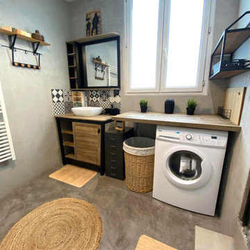 Salle de bain en béton ciré