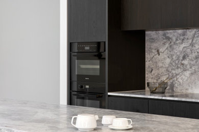 This is an example of a contemporary kitchen in Melbourne.
