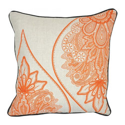 Grace Orange Pillow - Decorative Pillows