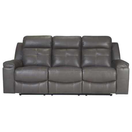 Signature Design by Ashley Jesolo Reclining Sofa in Dark Gray