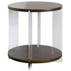 Austin Side Table Two Tier Chestnut Brown Finish
