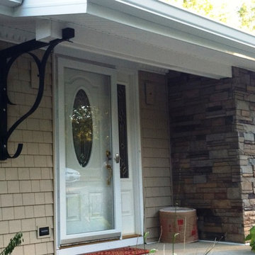 Ranch Home;Complete Exrerior Makeover;  Windows,Doors, Stone and Shingle Siding