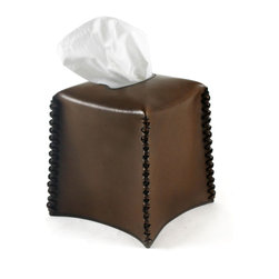 Pfeifer Studio - Leather Lacing Tissue Box - Tissue Box Holders