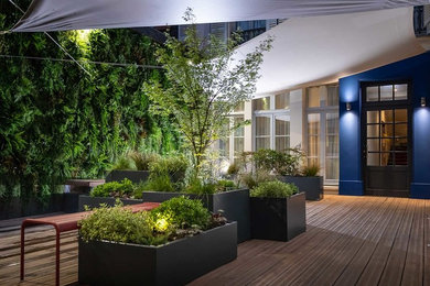 Composition végétale pour Hôtel de prestige avec les jardinières IMAGE'IN