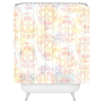 Hello Sayang Nothing Dull About Skulls Shower Curtain, Standard 69"x72"