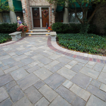 Brick Paver Driveway with Banding