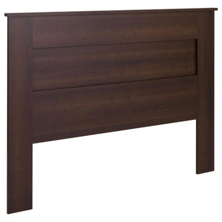Pemberly Row Queen Flat Panel Headboard in Espresso
