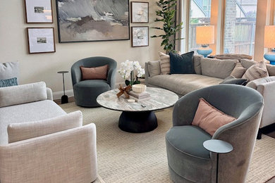 Inspiration for a transitional living room remodel in Dallas