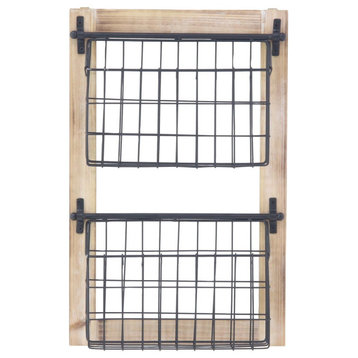 Farmhouse Black Metal Magazine Rack Holder 58647