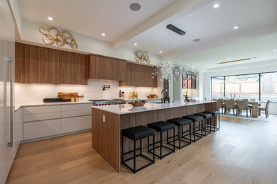 Example of a trendy kitchen design in Seattle